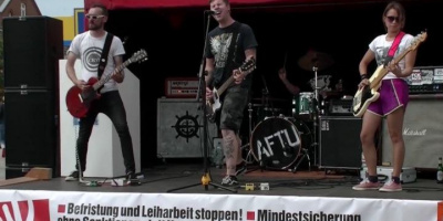 Punkkonzert und Demo der Linken in Westerland
