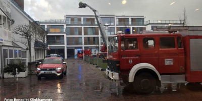 Sturmeinsatz der Feuerwehr Westerland an der Neuen Mitte