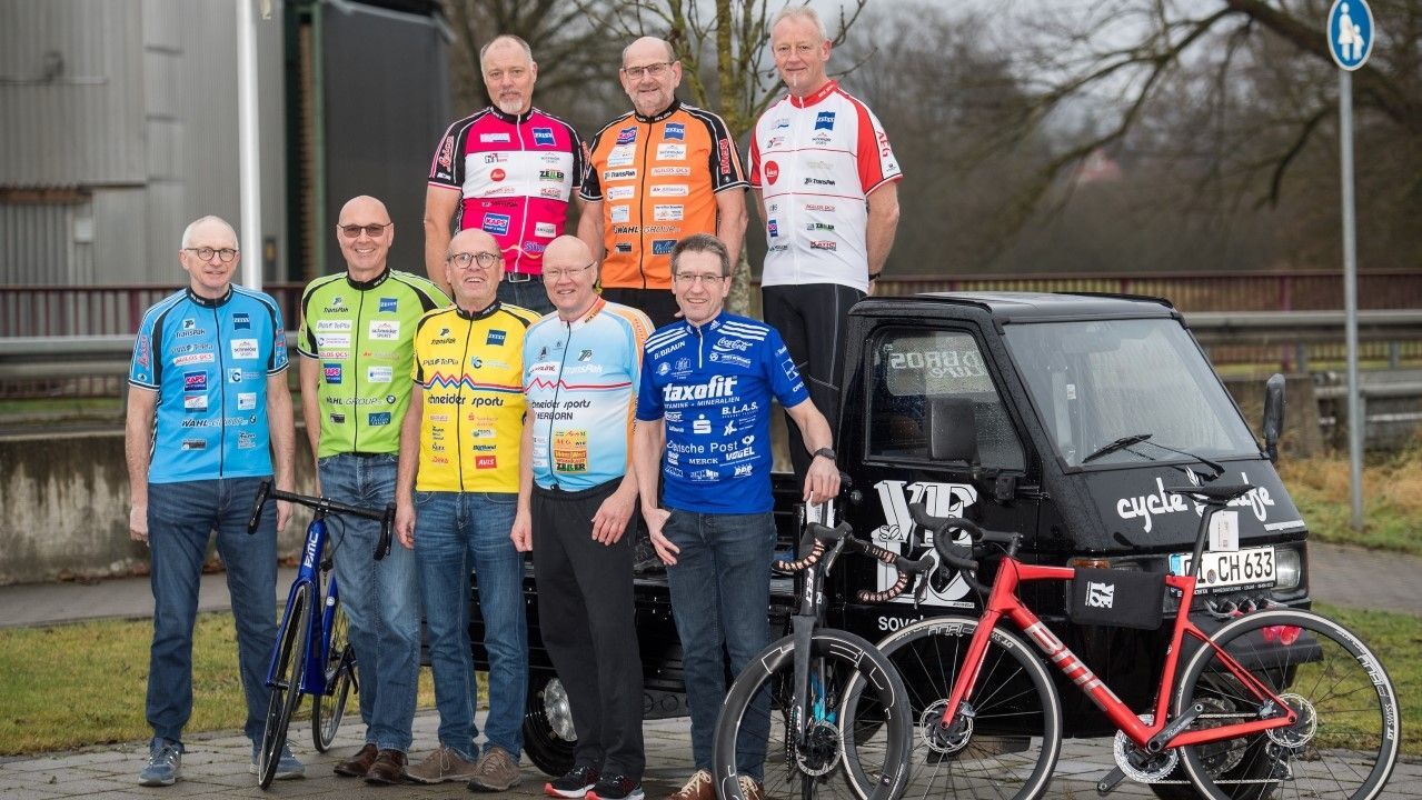 Die Fahrer der Spendenradtour nach Sylt
