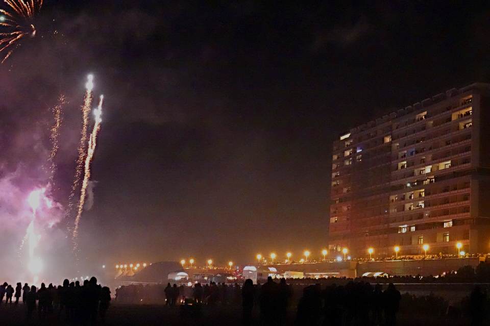 Auch in diesem Jahr gab es Feuerwerk am Strand von Westerland