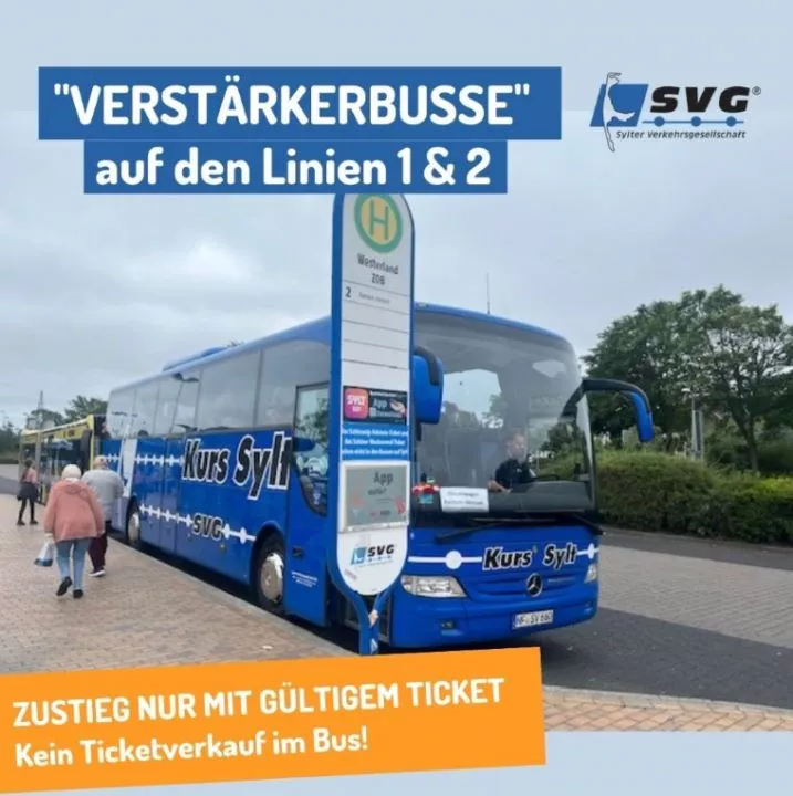 Zusatzbusse für Sylt wegen 9 Euro Ticket